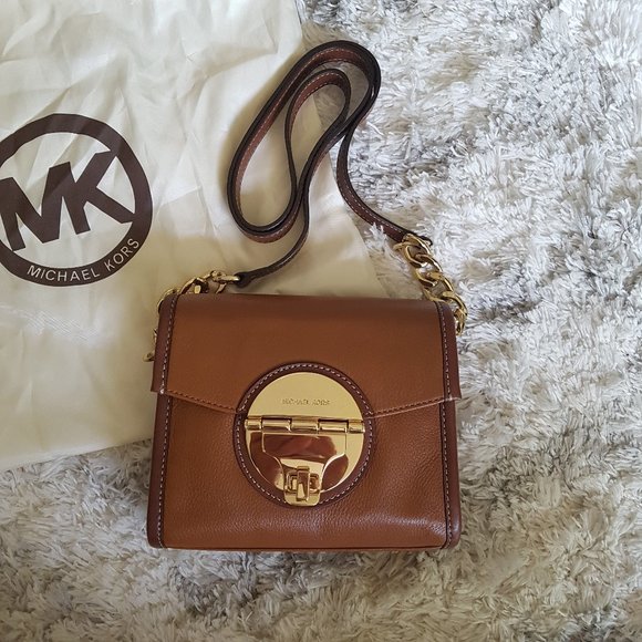 Michael Kors Brown Leather Crossbody Bag (NWOT) - Picture 2 of 14